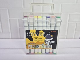 Marcadores caja polastica doble punta x60